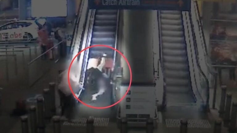 El aeropuerto de Brisbane publicó imágenes de CCTV que muestran