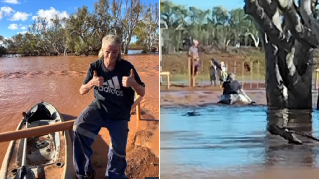 Noel Glanville, hombre de Carnarvon, sobrevivió aferrándose a un árbol