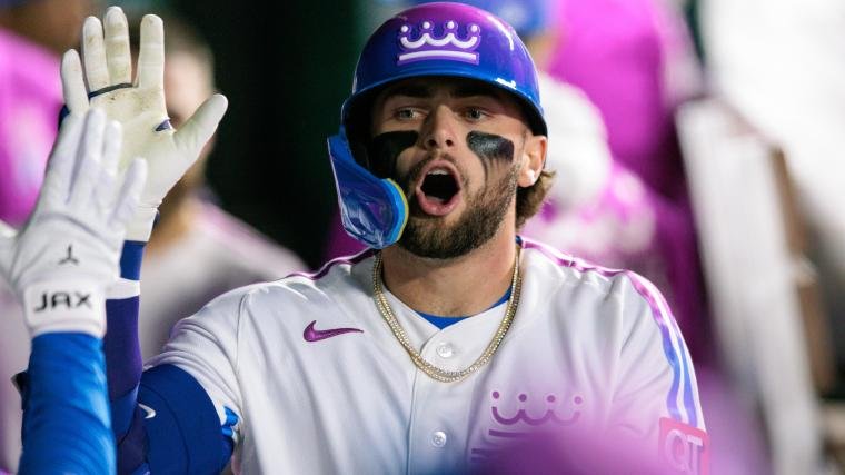 Carter Janssen des Royals fait le truc d'Aaron Judge