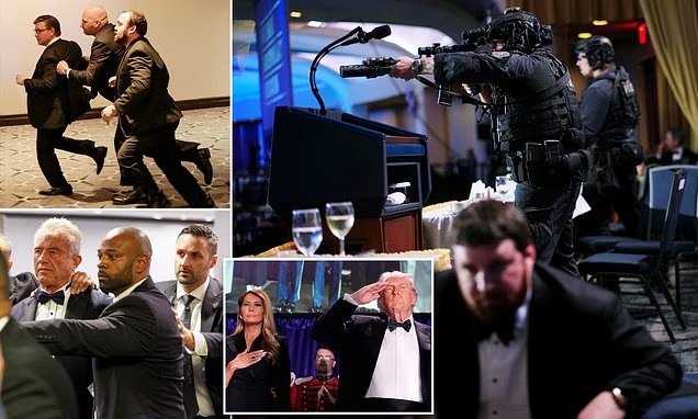 Coups de feu alors que Donald Trump se précipite du