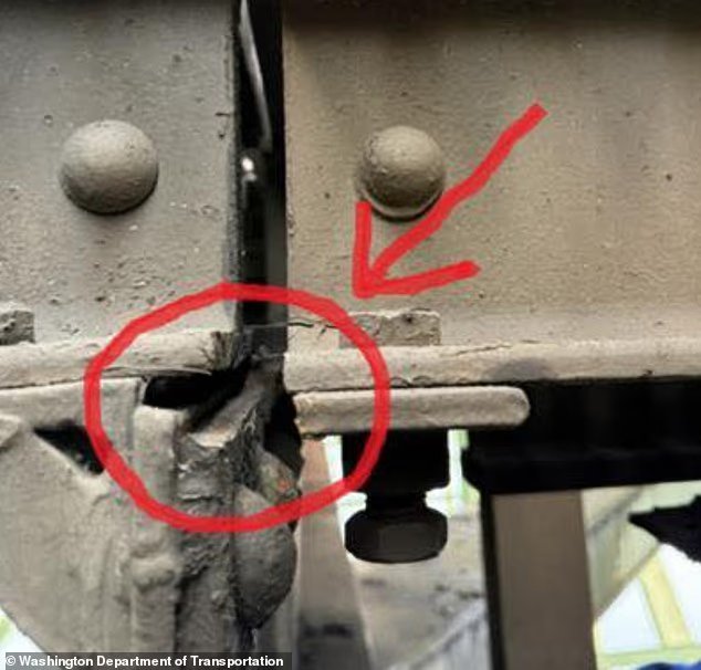 Des fissures effrayantes découvertes sur le pont de Tacoma Narrows