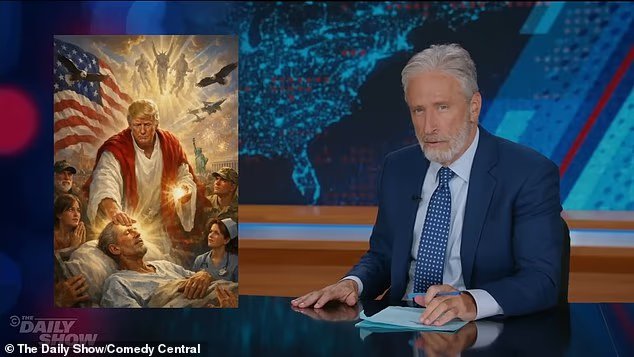 Jon Stewart remarque une étrange similarité dans le mème "Jesus"