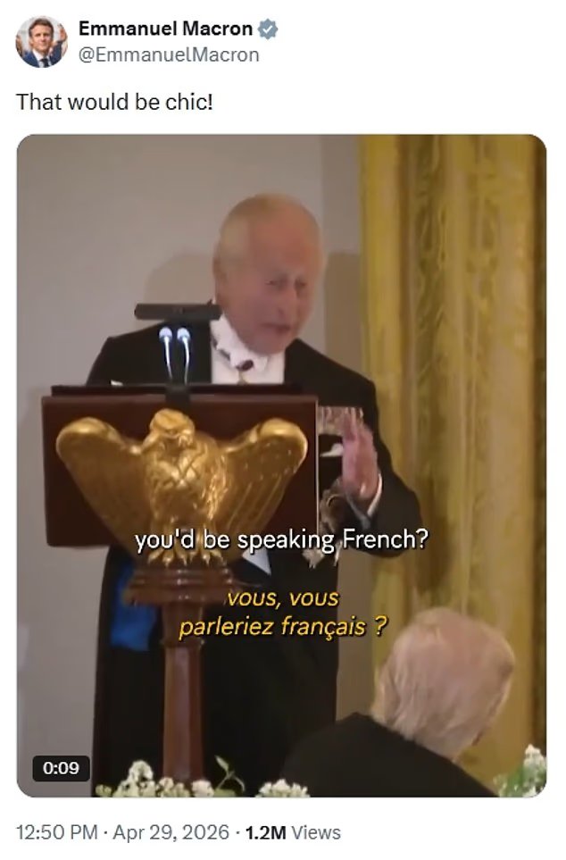Le geste effronté de Macron après la plaisanterie du roi