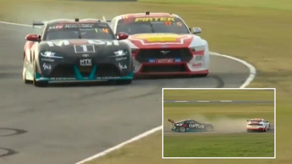 Los campeones de superdeportivos Chaz Mostert y Brody Kostecki chocan