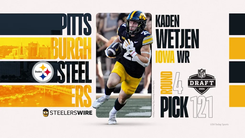 Où se situe le WR Kaden Wetjen sur la liste