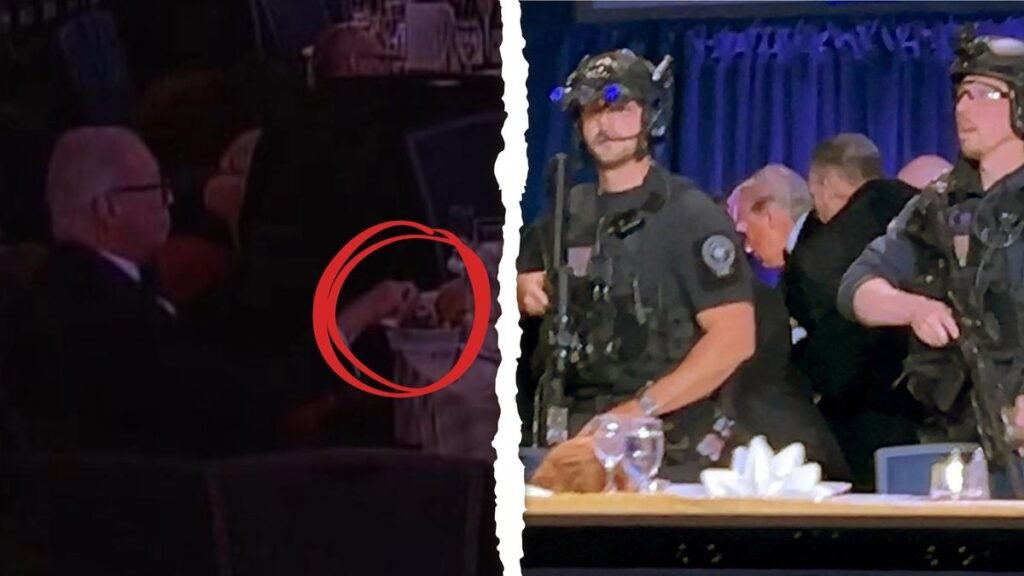 'Salad Man' mantiene la calma y come en una cena