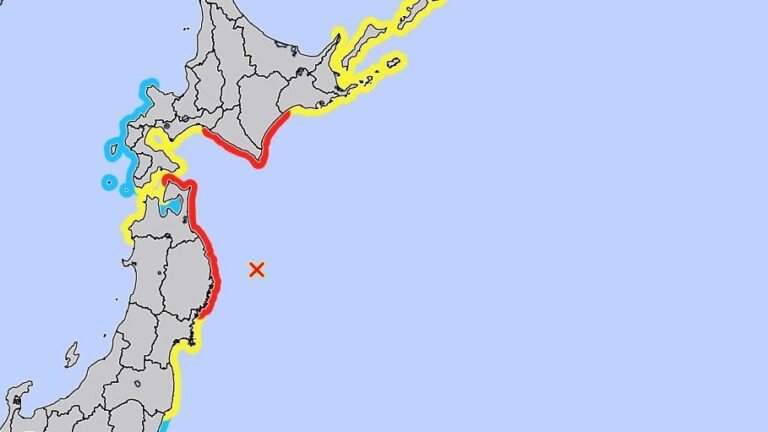 Terremoto en Japón: alerta de tsunami emitida después de que
