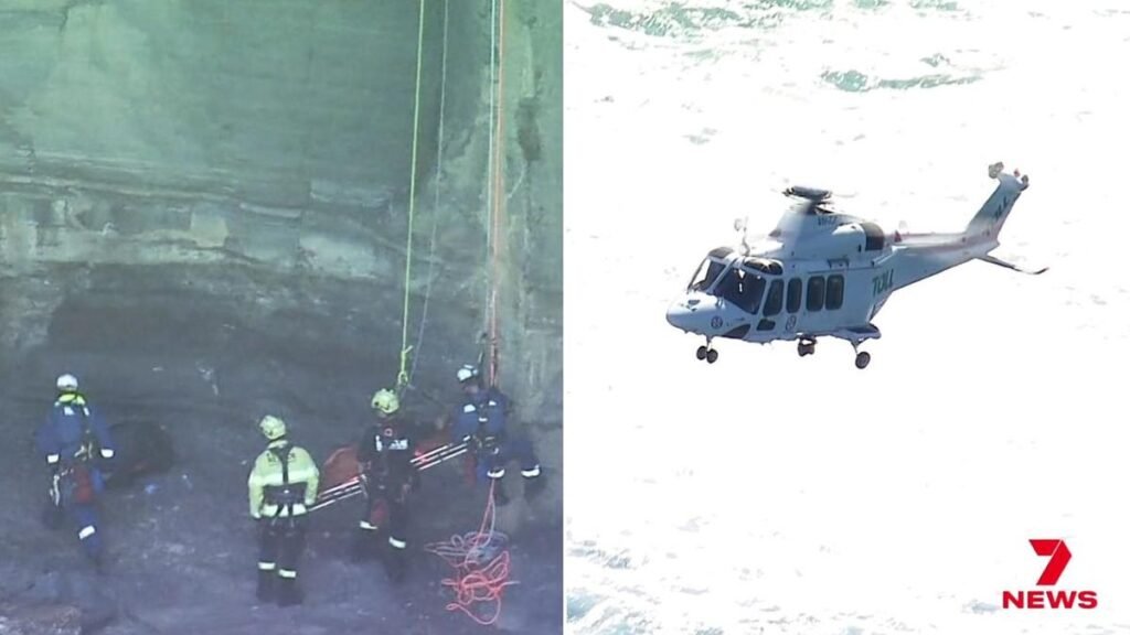 Un adolescente apareció en una cueva costera en un dramático