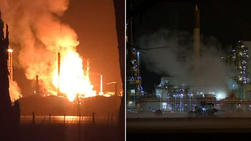Un incendio masivo arrasó una de las dos últimas refinerías