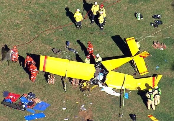 Un piloto de 58 años lucha por su vida después