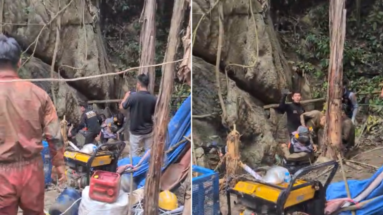 Aldeanos rescatados de una cueva en Laos después de 10
