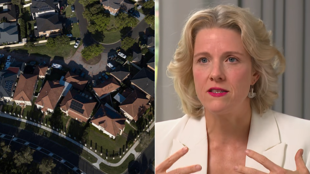 Asunto: La ministra de Vivienda, Claire O'Neill, se sienta en