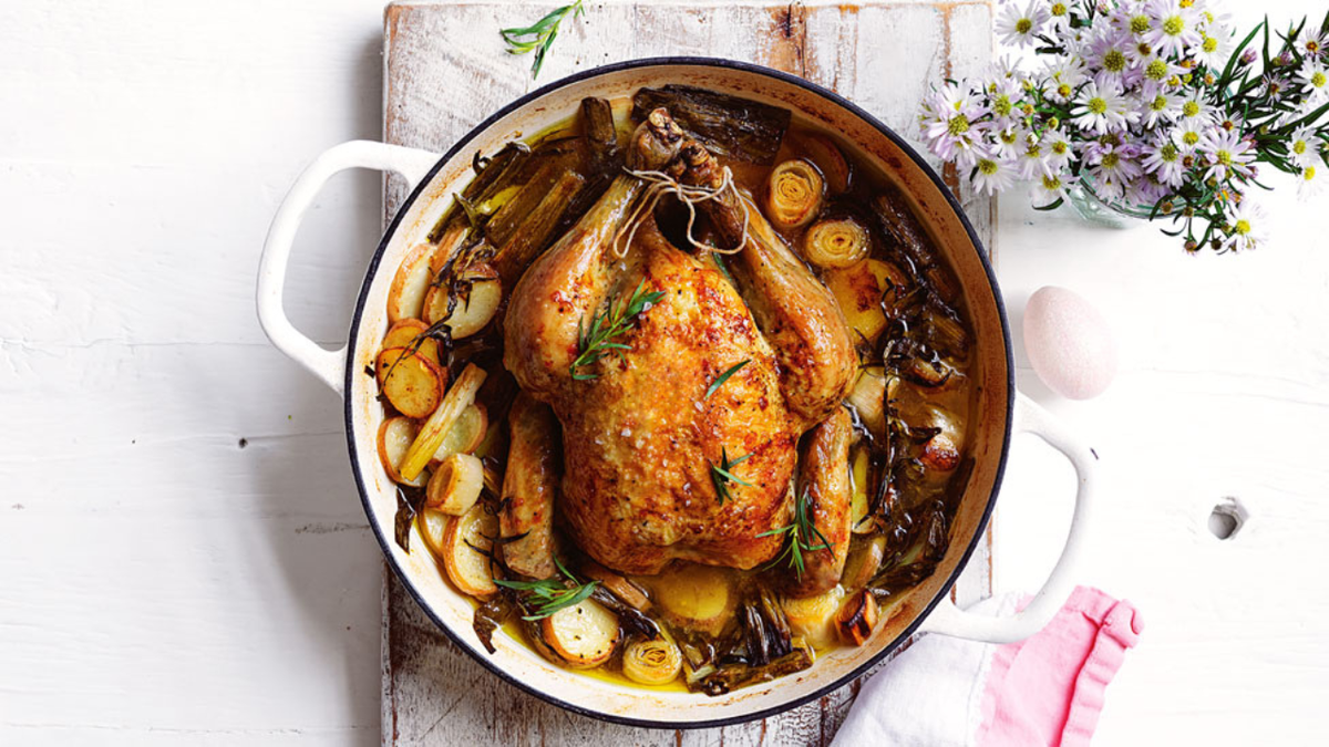 Cocinar con coles: pollo asado fácil para el día de