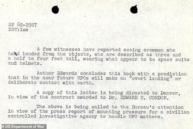 Des fichiers du FBI révèlent des rapports faisant état de