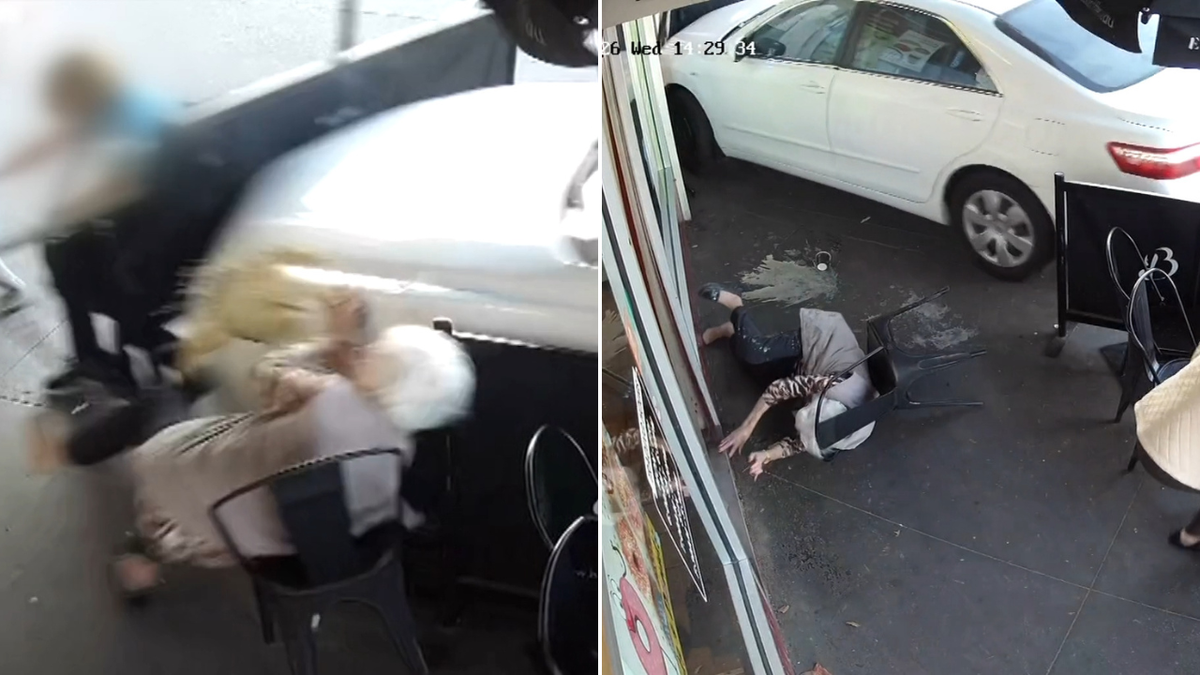 El impactante momento en el que un restaurante salió disparado