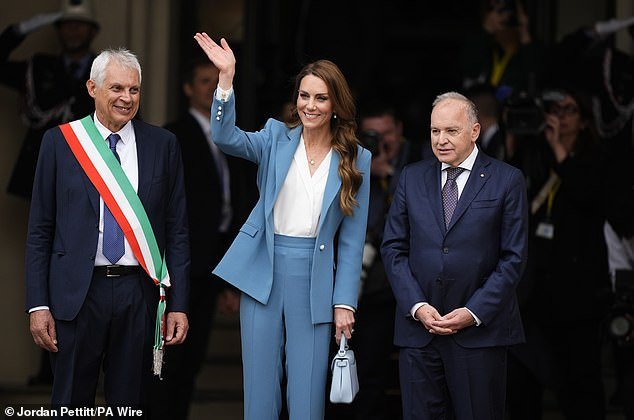Kate reçoit un accueil enthousiaste de la part des Italiens
