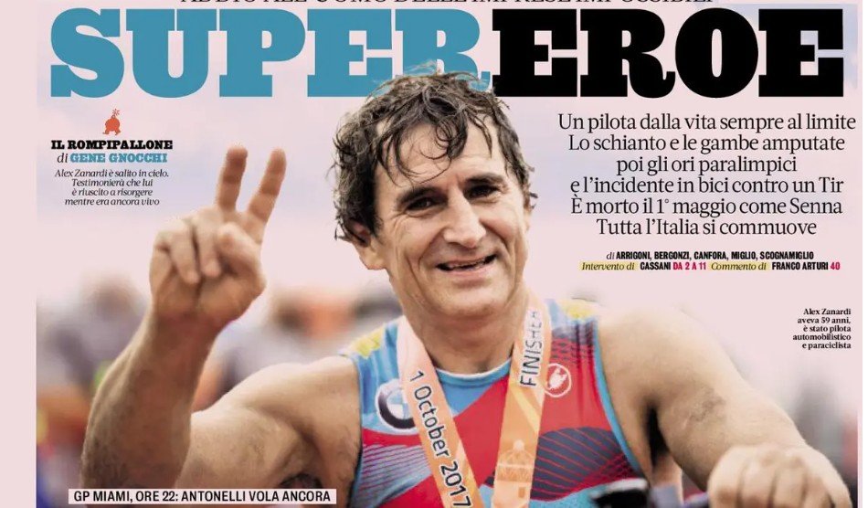 Le journal du jour - Adieu au super-héros Zanardi