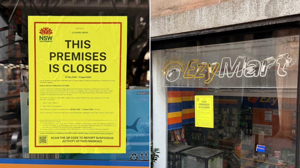 NSW Health cierra la tienda Easymart en Sydney CBD acusada