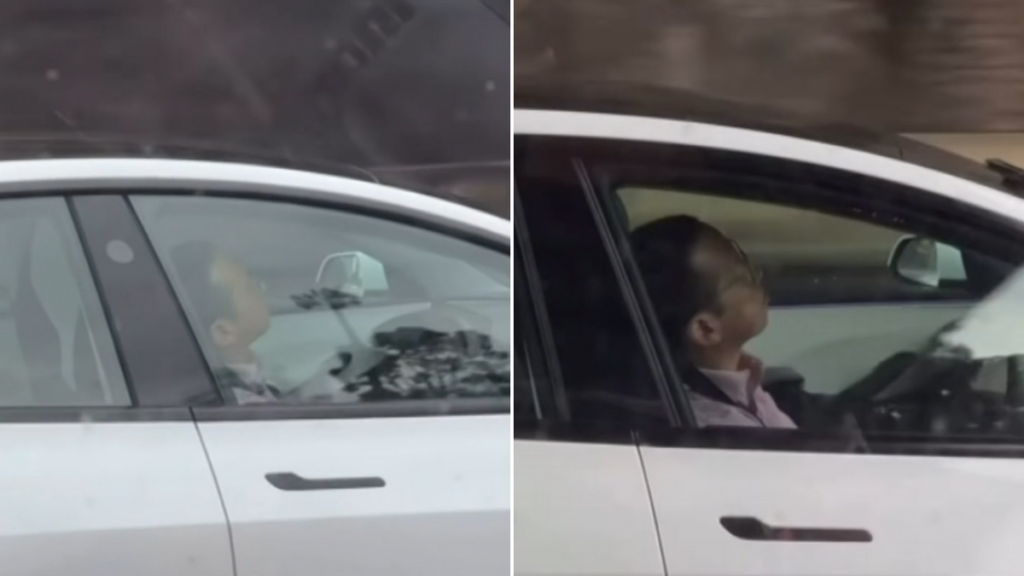Un conductor de Tesla supuestamente se quedó dormido al volante