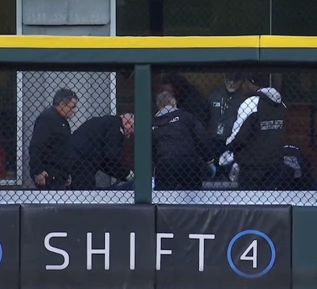 Un fan de baseball transporté d'urgence à l'hôpital après une