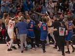 Une bagarre sauvage a éclaté lors du match éliminatoire Knicks-Hawks,