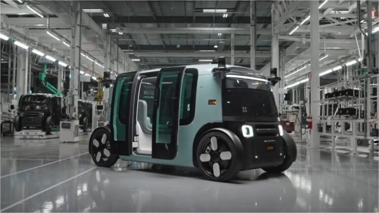 Amazon Zoox Robotaxi dévoilé avec une armoire avancée et un