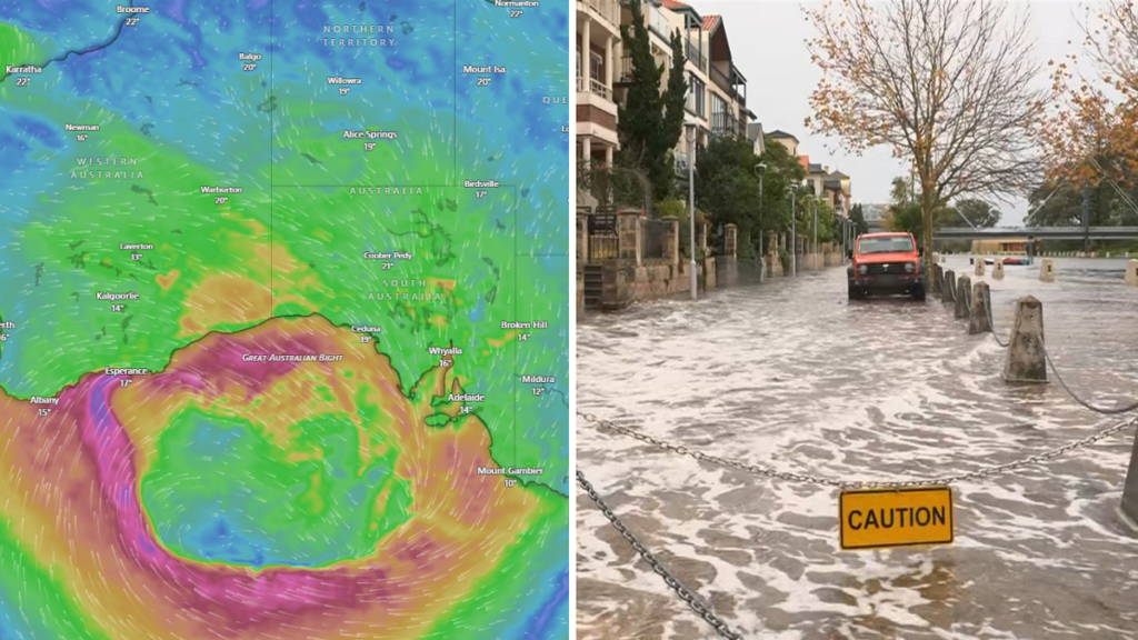 Australia del Sur, Victoria fue golpeada por un sistema de
