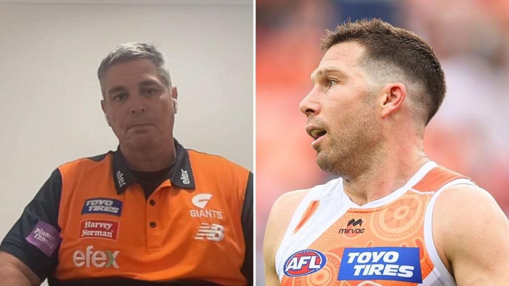 El entrenador de los GWS Giants, Adam Kingsley, aborda una