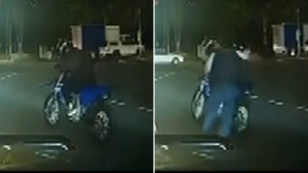 Han surgido imágenes salvajes de un dramático arresto en motocicleta