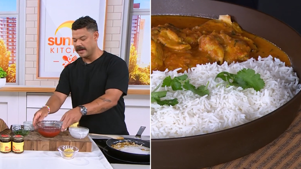 Justin Rolleston revela un sabroso pollo al curry con coco