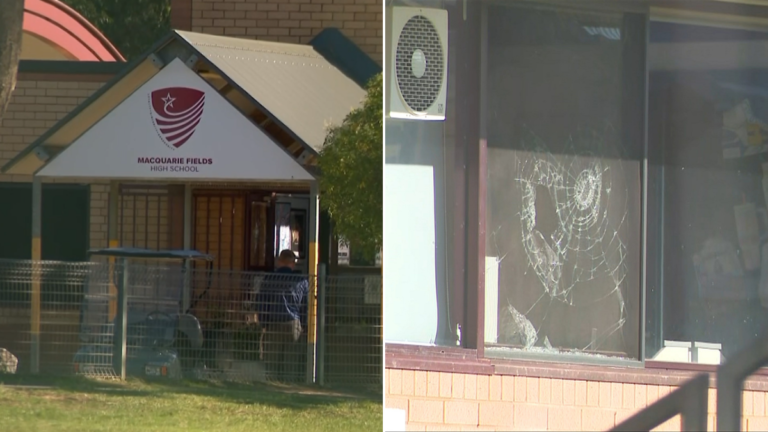 La escuela secundaria Macquarie Fields cerró después de que vándalos