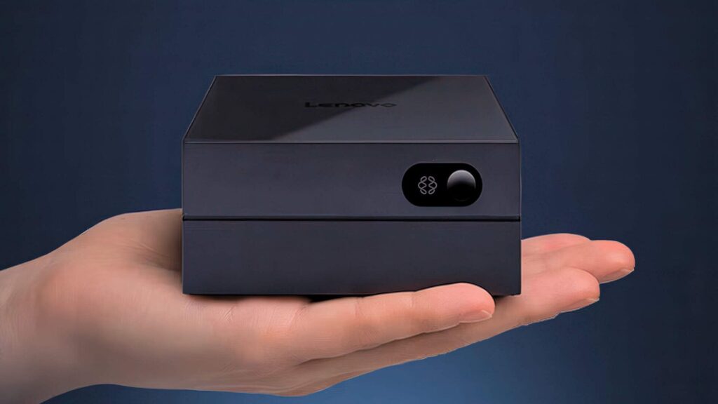 La pequeña AI Box 8000 de Lenovo intercambia aplicaciones por