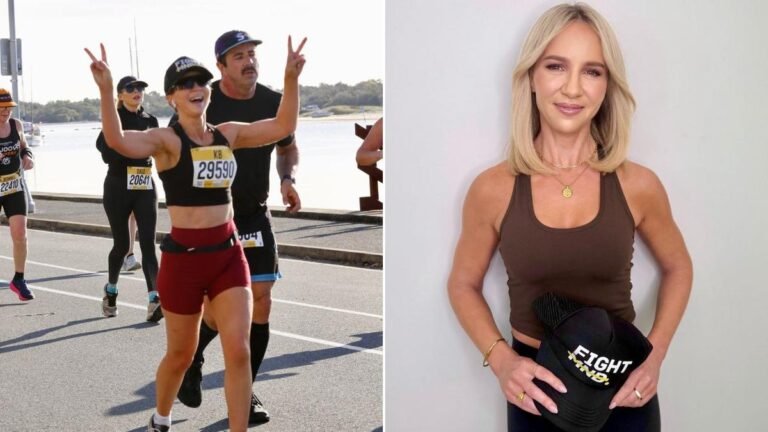 La presentadora de 7 NEWS, Katrina Blowers, está corriendo el