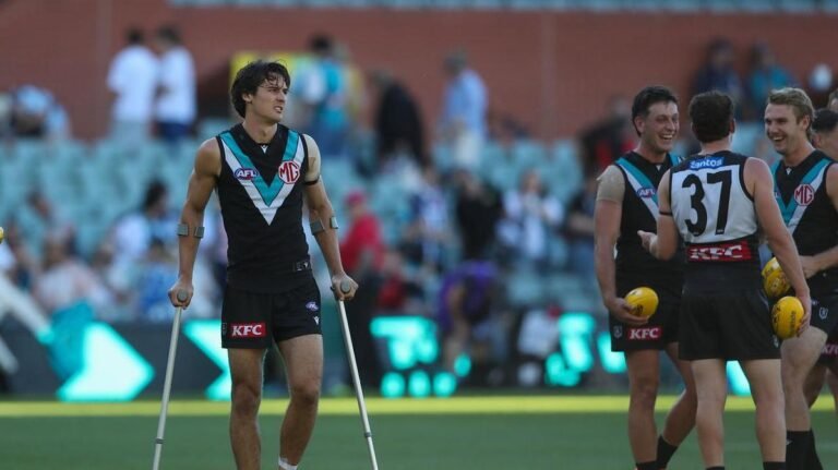 La temporada del capitán de Port Adelaide, Connor Rosey, termina