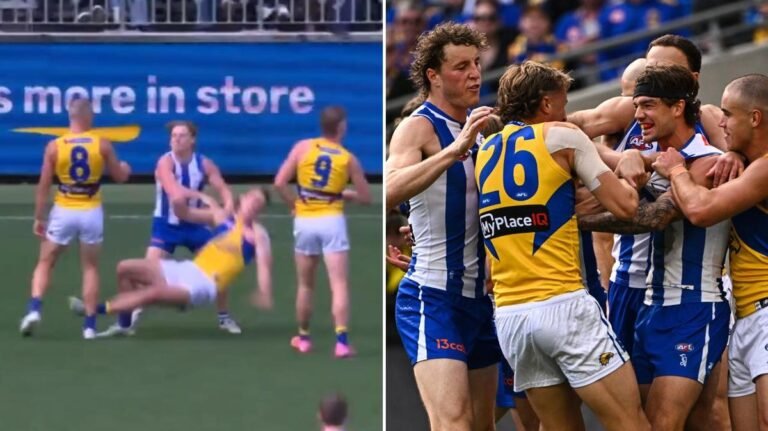 Las tensiones explotaron cuando la leyenda de North Melbourne, Charlie