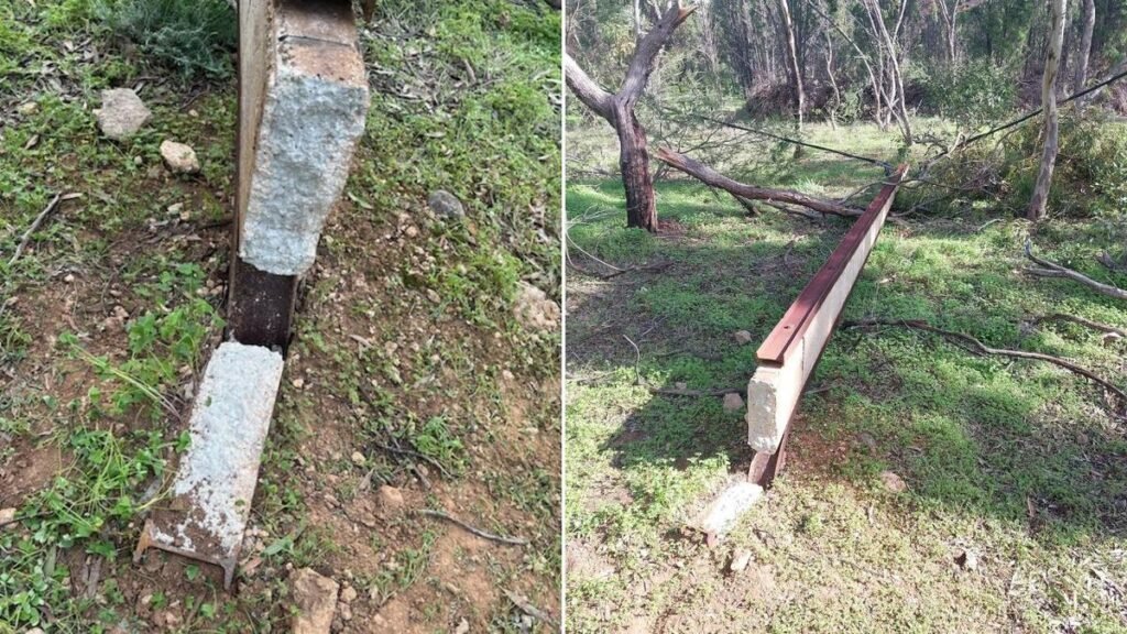 Los niños corren riesgo después de que vándalos cortaran postes