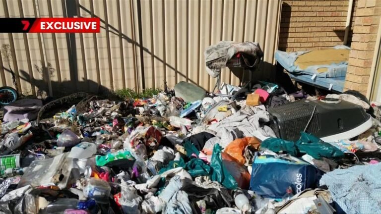 Montones de basura podrida en los patios traseros de Perth