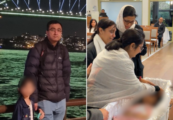 Padre e hija se despiden en el funeral conjunto tras