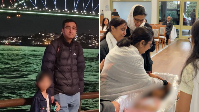 Padre e hija se despiden en el funeral conjunto tras