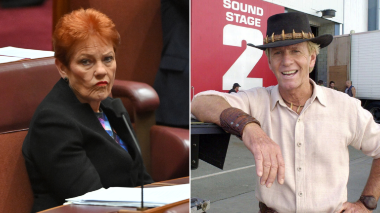 Paul Hogan califica a Pauline Hanson de 'pelícano' por su
