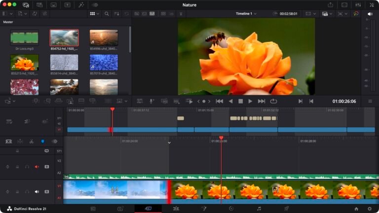 Revisión del software de edición de video DaVinci Resolve 21