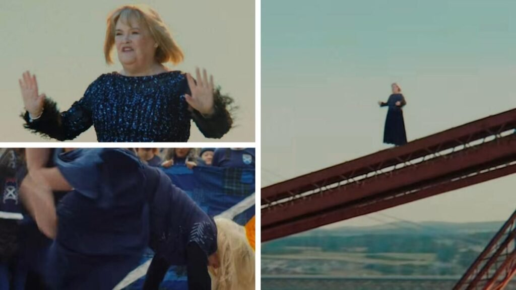 Susan Boyle hace break dance mientras canta en el puente