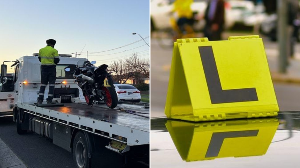 Un aprendiz de motociclista sorprendido por exceso de velocidad en