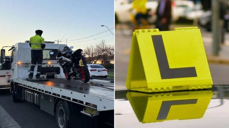 Un aprendiz de motociclista sorprendido por exceso de velocidad en