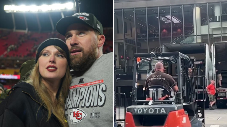La cantante Taylor Swift y el jugador de la NFL