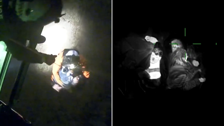 Cuatro personas fueron rescatadas por la policía después de que