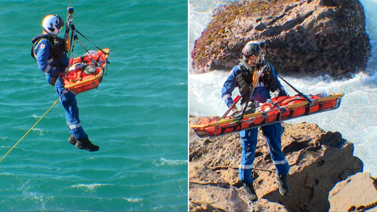 Dramático rescate después de que un niño cayera cinco metros