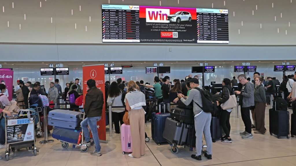 El aeropuerto de Perth advierte sobre posibles retrasos debido a