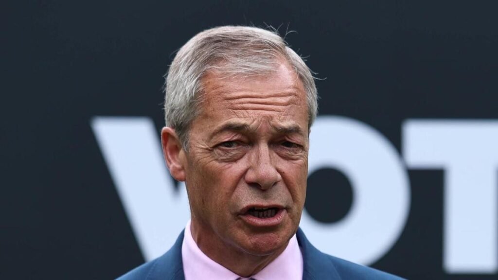El líder reformista del Reino Unido, Nigel Farage, renuncia al