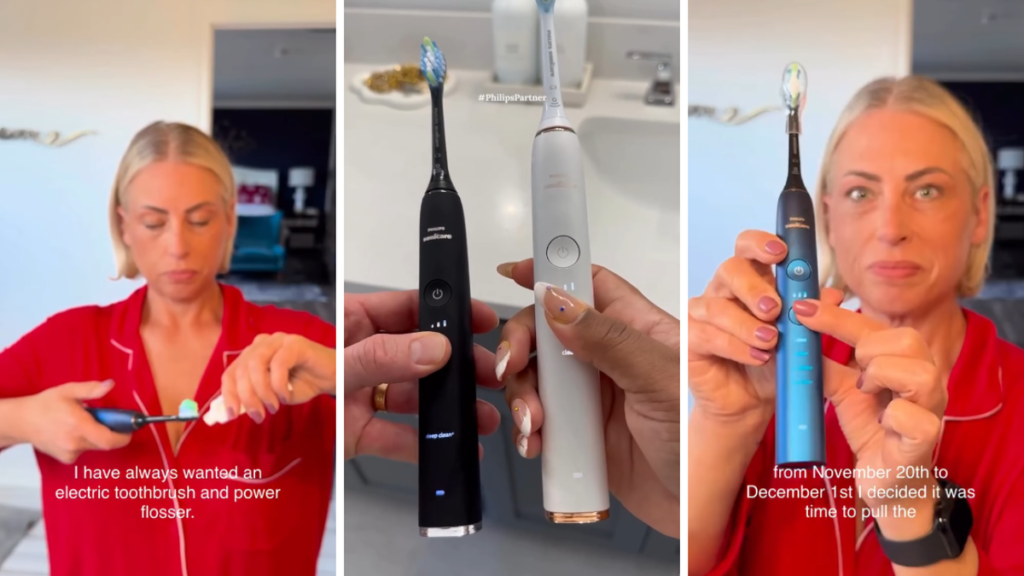 El par de cepillos de dientes Philips Sonicare con funciones